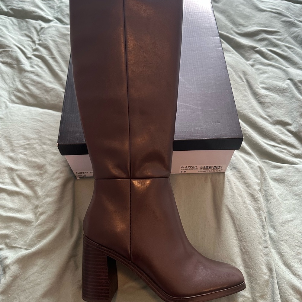 Elegant Brown Knee-High Women's Boots